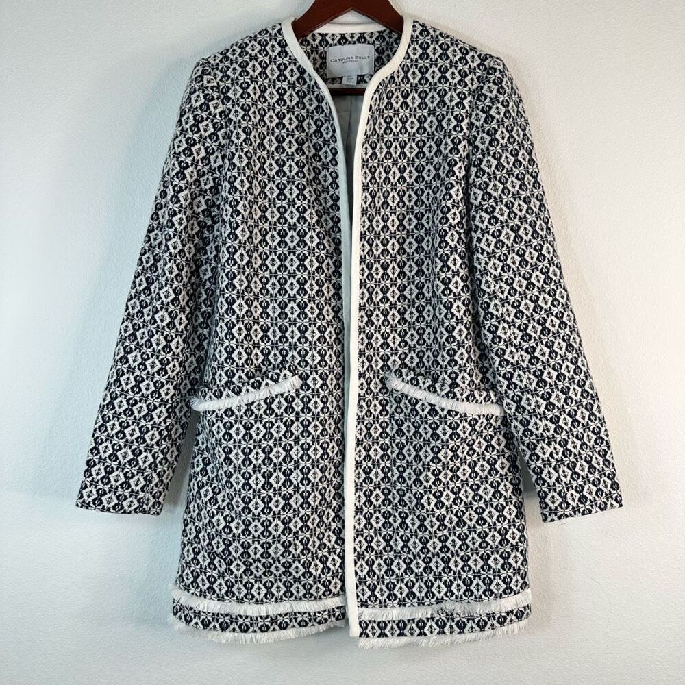 Carolina Belle Boho Tapestry Boyfriend Blazer w Pockets Womens Small Modern Chic